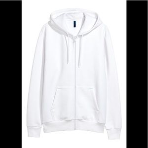 BRAND NEW White Zip-Up Hoodie